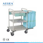 AG-SS017病院のステンレス鋼は洗濯のトロリー病院の麻布のカートを動かしました