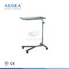 AG-SS008 4無声車輪の移動可能なステンレス鋼の病院のテーブルの器械のカート