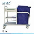 AG-SS017Bの病院洗濯できる収塵袋が付いているリネン移動可能で忍耐強い部屋のクリーニングのカート